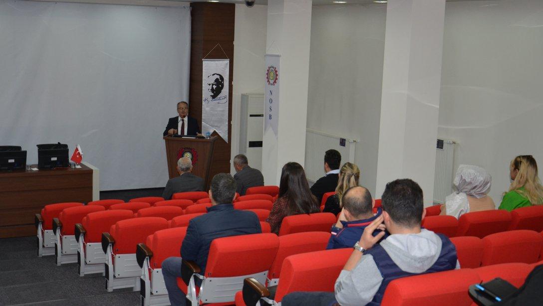 İl Milli Eğitim Müdürümüz Sayın Halil İbrahim YAŞAR Başkanlığında Niğde OSB' de Toplantı Düzenlendi.
