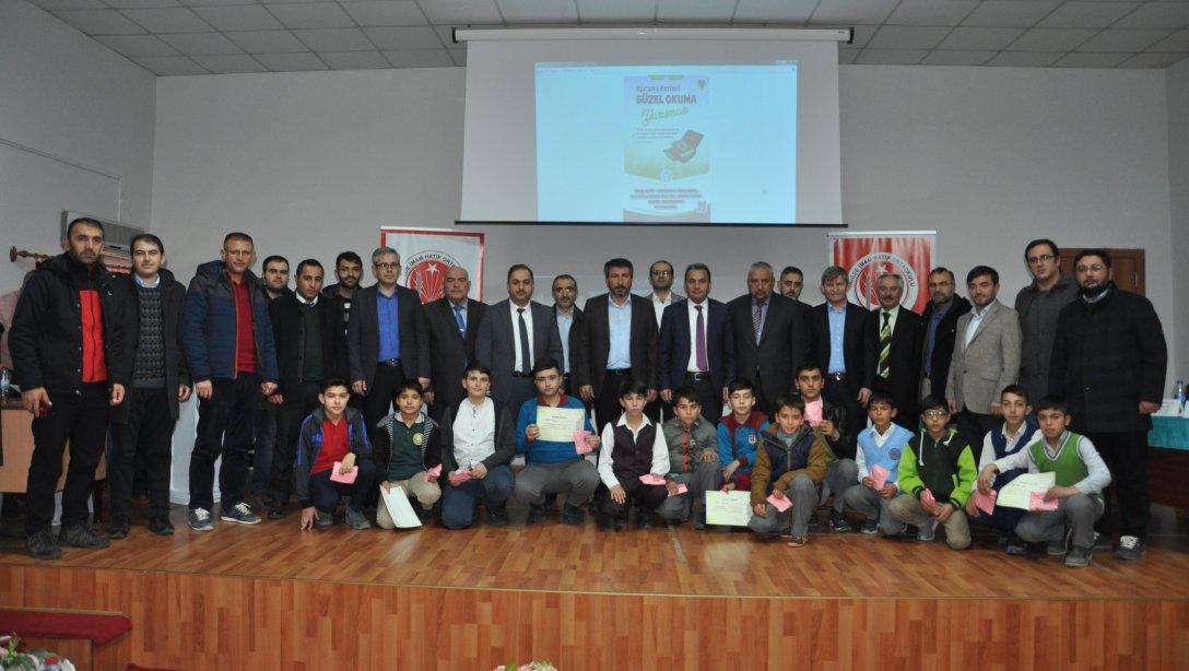 İmam Hatip Ortaokulları Arası Genç Sada Kur'an-ı Kerim'i Güzel Okuma Yarışması Düzenlendi.