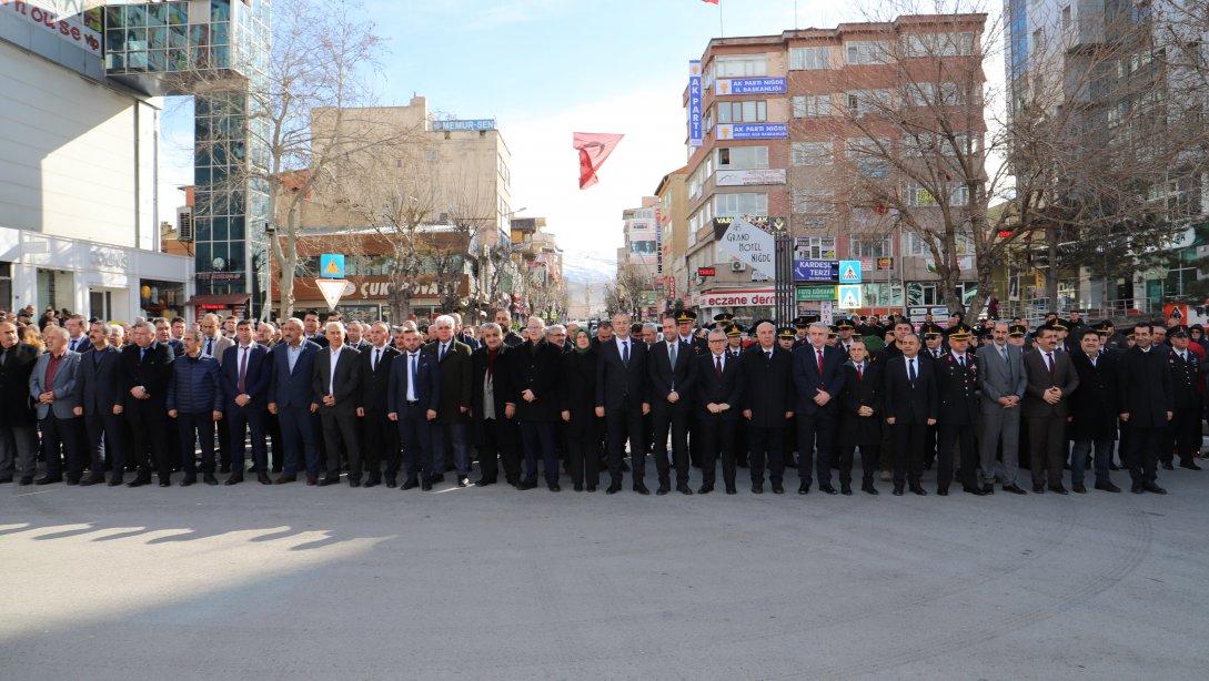 Gazi Mustafa Kemal Atatürk'ün Niğde'yi Teşriflerinin 86. Yıl Dönümü Düzenlenen Törenle Kutlandı.