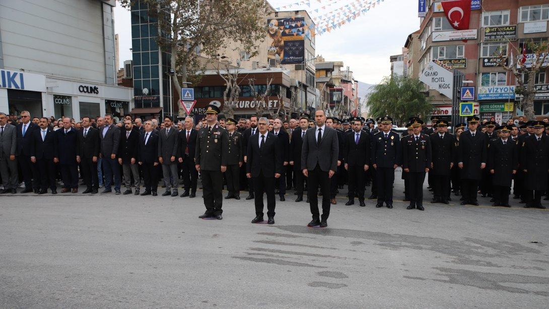 Büyük Önder Gazi Mustafa Kemal ATATÜRK, Vefatının 86. Yıl Dönümünde Niğde'de Özlemle Anıldı.